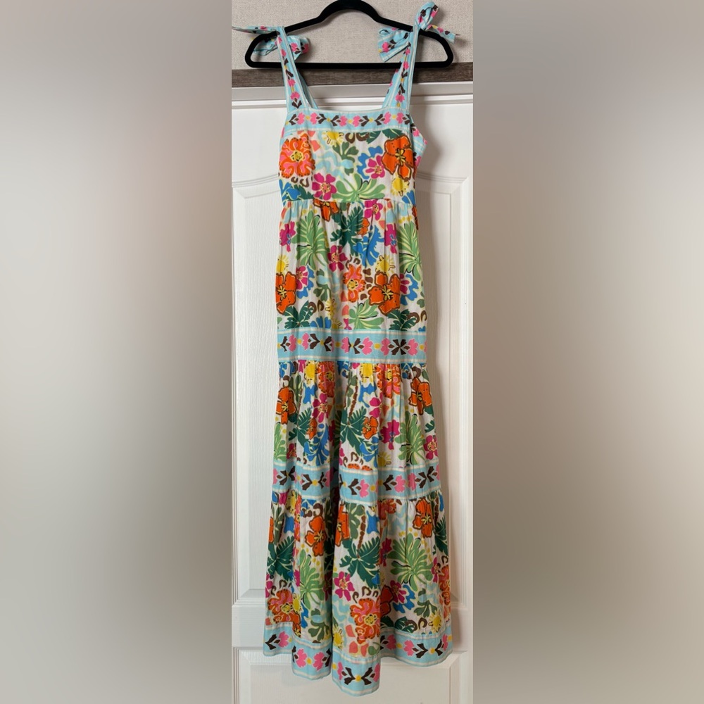 Beach Riot Charlotte Tropical Floral Tiered Maxi Dress